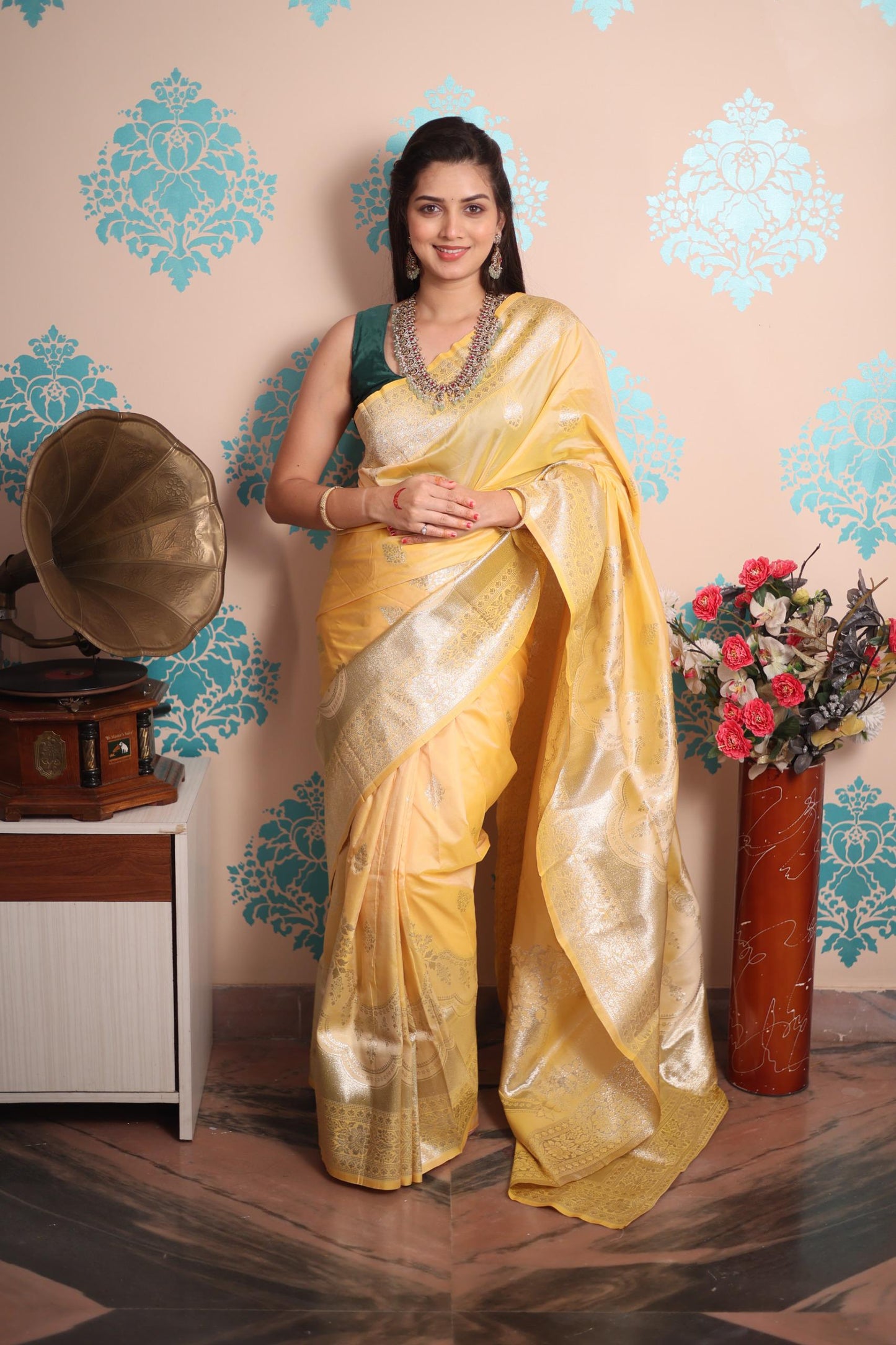 Banarasi Silk Saree with Pure Zari Work | Limited Time Sale 🔥