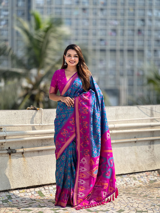 Premium Ikkat Patola Silk Saree Collection