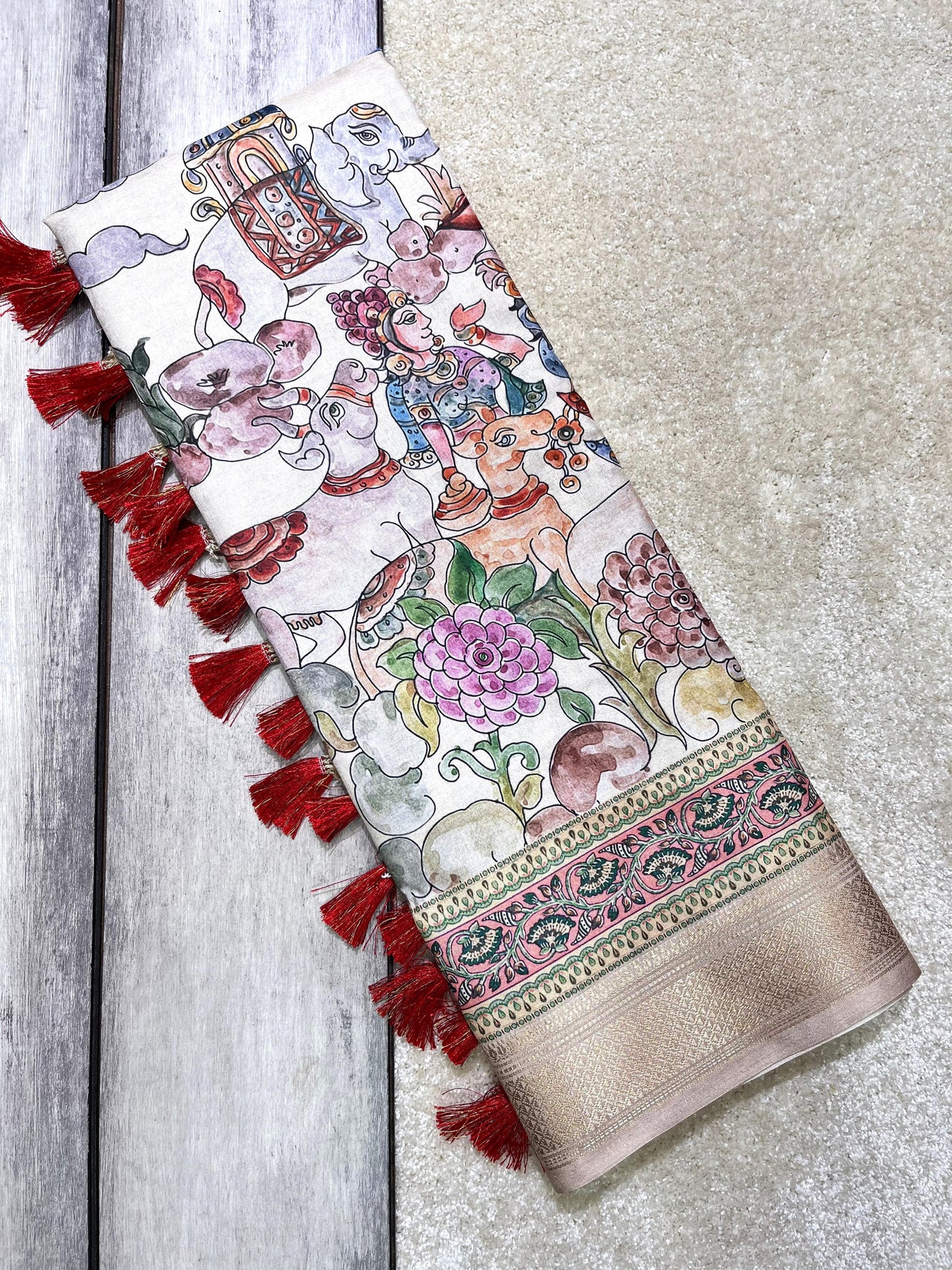 Figure Design South Special | Manipuri Madhubani Silk Saree