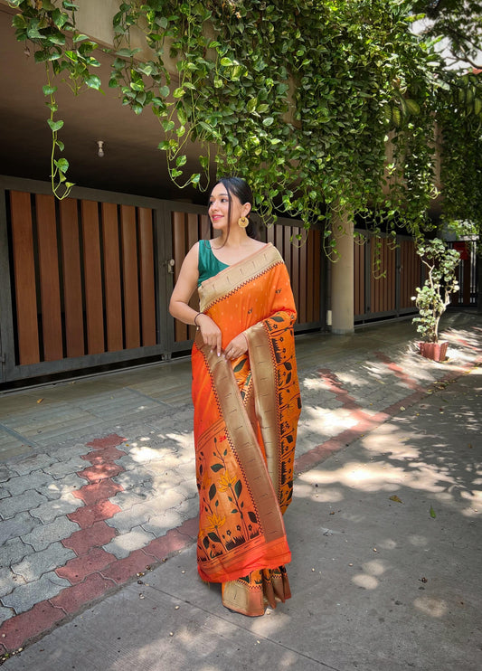 Titli: Exquisite Pure Banarasi Paithani Silk Saree
