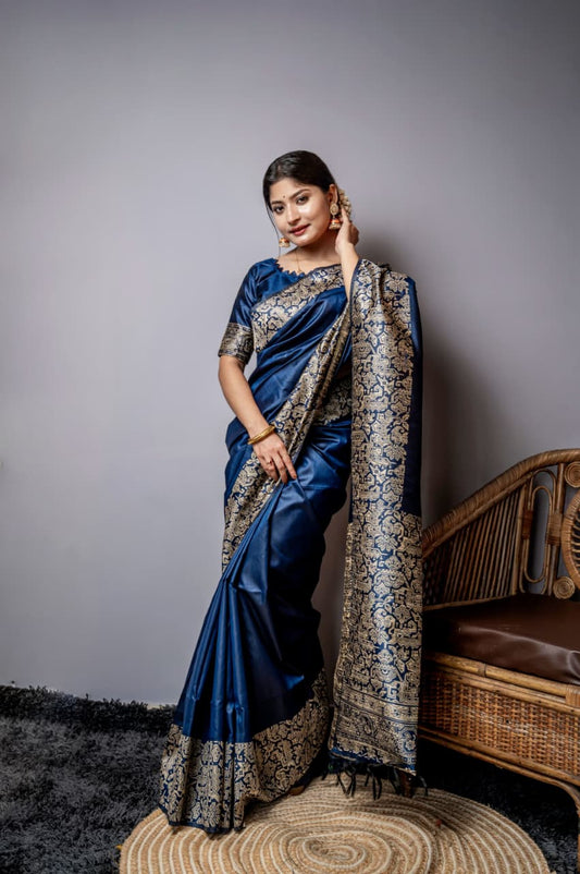 Minimalist Art | Handloom Raw Silk Kalamkari Saree (Abstract Weave)