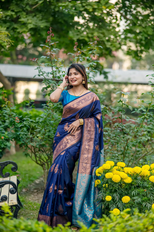 Timeless Elegance | Premium Soft Banarasi Katan Silk Saree