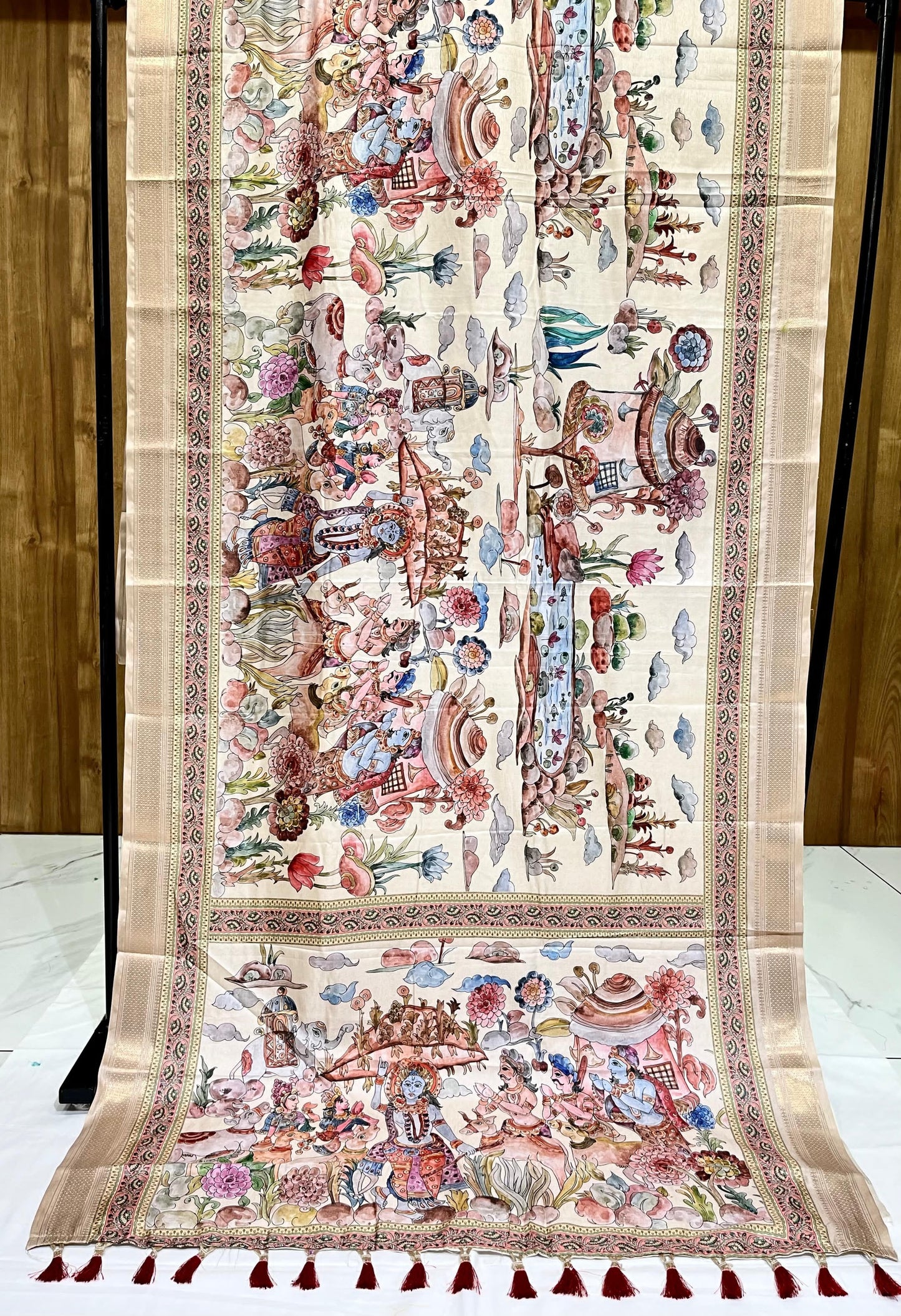 Figure Design South Special | Manipuri Madhubani Silk Saree
