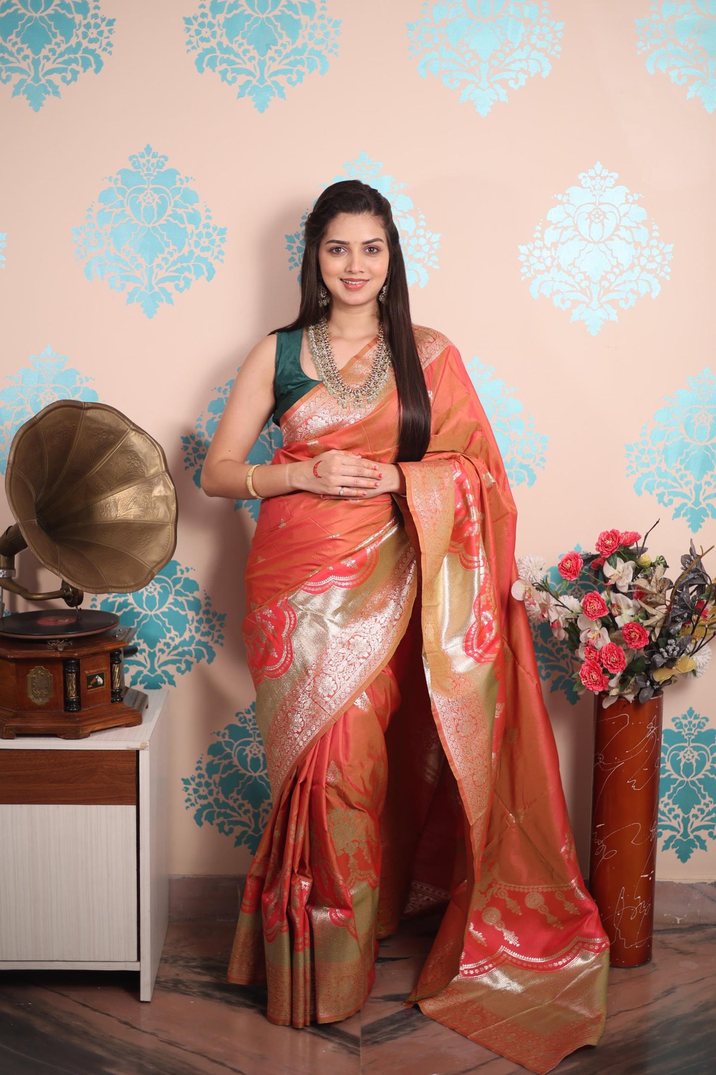Banarasi Silk Saree with Pure Zari Work | Limited Time Sale 🔥