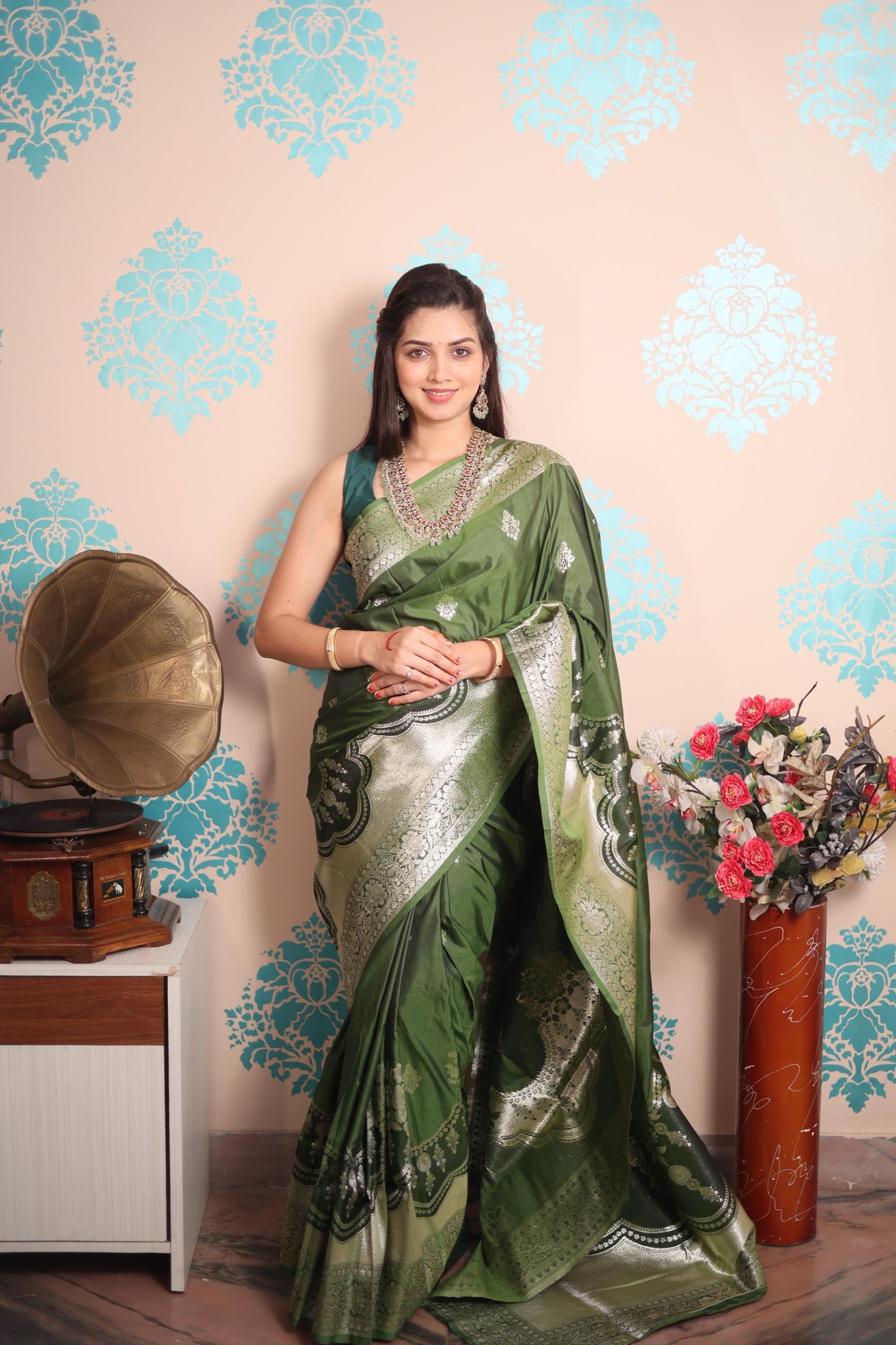 Banarasi Silk Saree with Pure Zari Work | Limited Time Sale 🔥