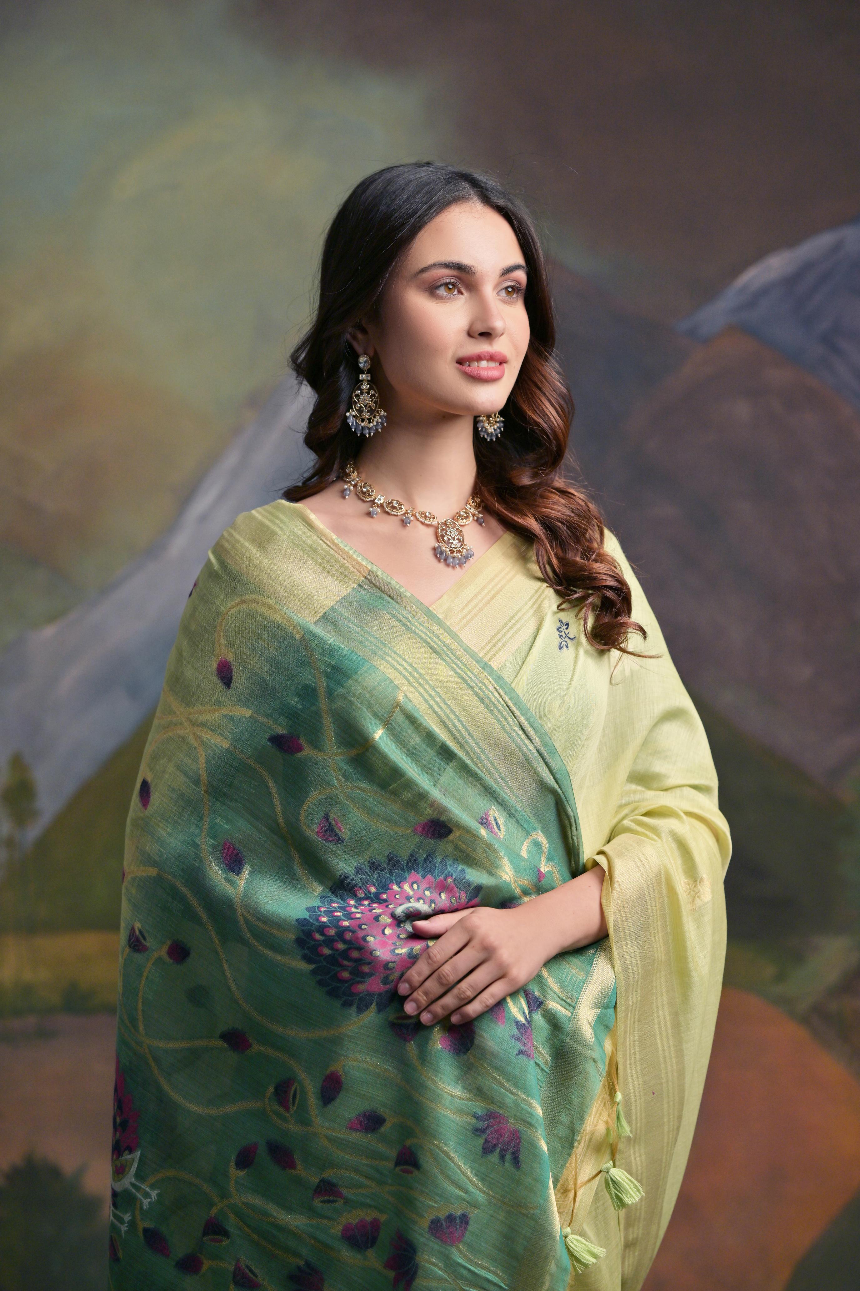 Linen Saree