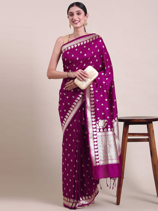 Soft Pure Banarasi Cotton Saree with Zari Weaving and Rich Pallu
