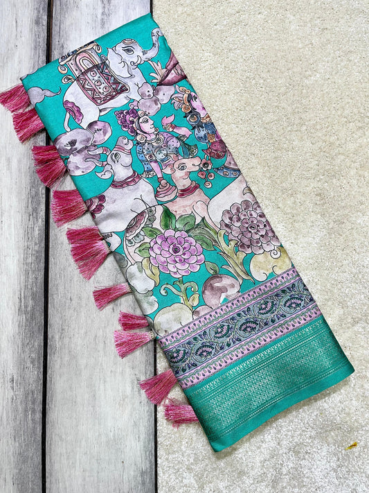 Figure Design South Special | Manipuri Madhubani Silk Saree