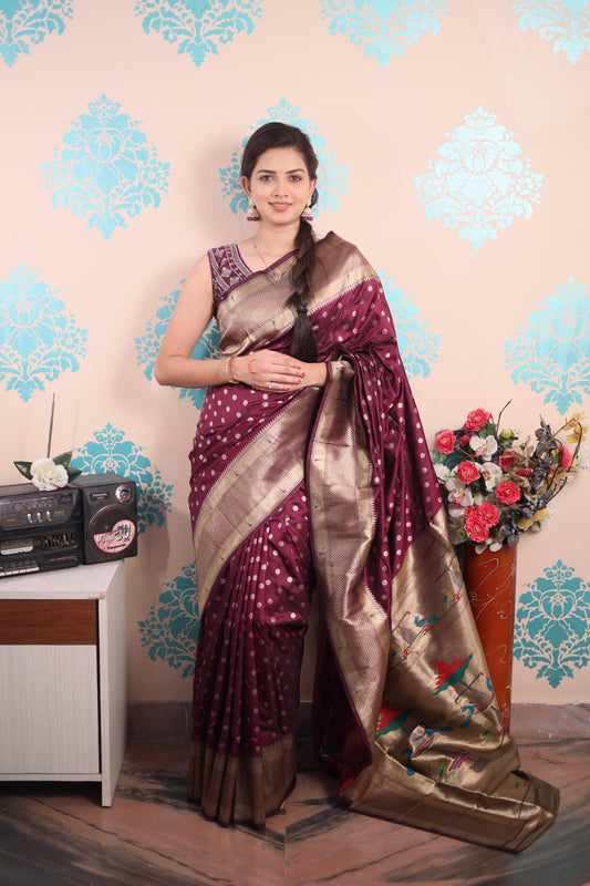 Mayurika Paithani 3 Silk Saree | Pure Zari Meena Work | Heavy Paithani Design | 8 Colors