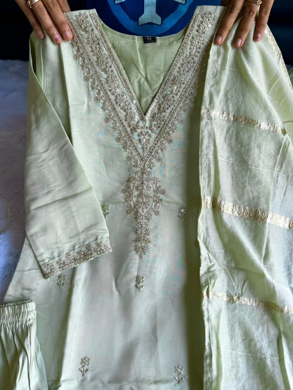 Laltika Anaya Roman Silk Kurta Set with Sequence Work | Festive Wear