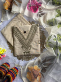 Roman Silk Embroidered Kurta Pant Dupatta Set with Chanderi Silk Dupatta for Women