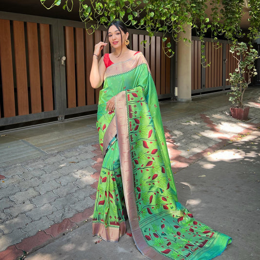 Titli: Exquisite Pure Banarasi Paithani Silk Saree