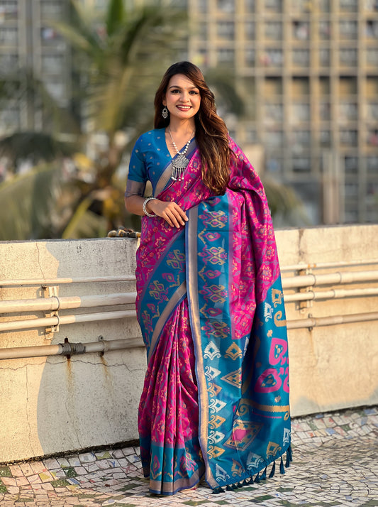 Premium Ikkat Patola Silk Saree Collection