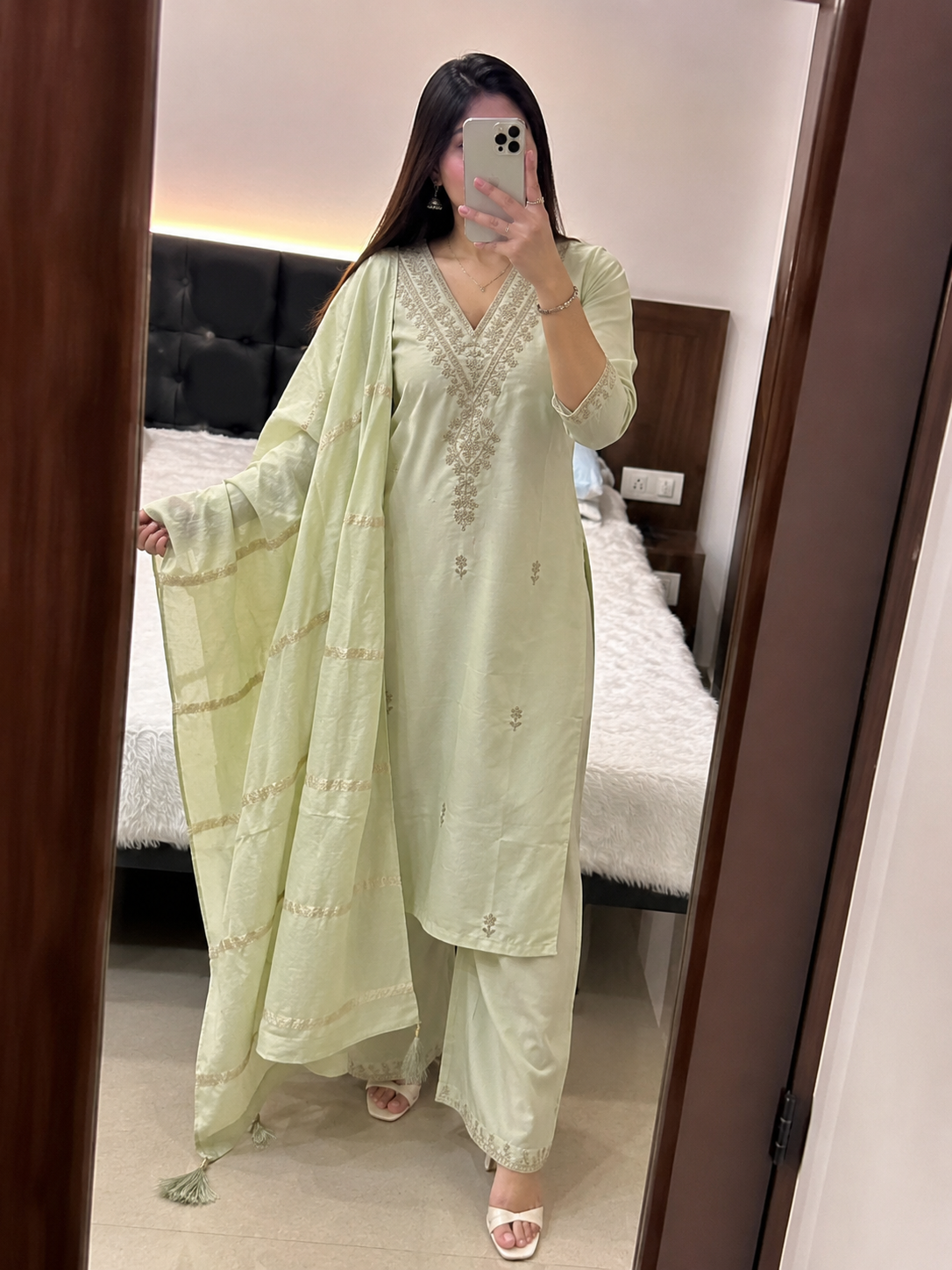 Laltika Anaya Roman Silk Kurta Set with Sequence Work | Festive Wear